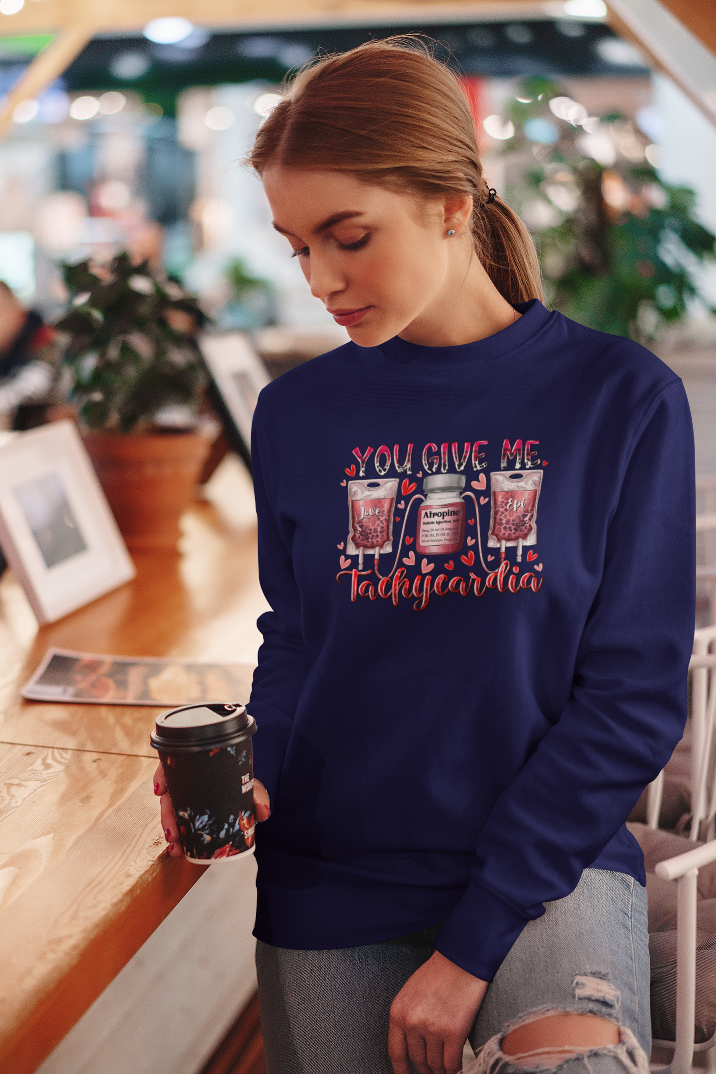 You Give Me Tachycardia Valentine Sweatshirt, Nurse Love Shirt, Nursing Shirt, Valentine Nurse Tee, Nurse Heart Tee Nurse Gift For Valentine