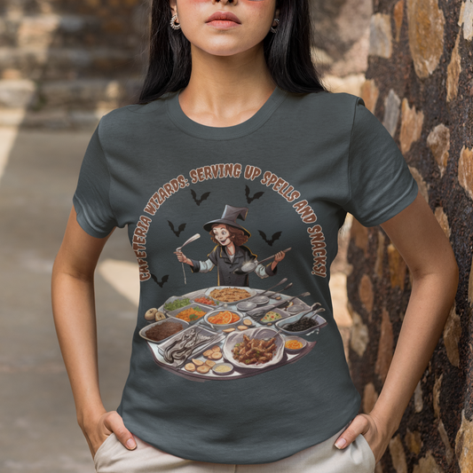 Cafeteria Wizards: Serving Up Spells and Snacks!, Retro Halloween Shirt, Retro Fall Shirt, Vintage Halloween,Womens Halloween,Mens Halloween