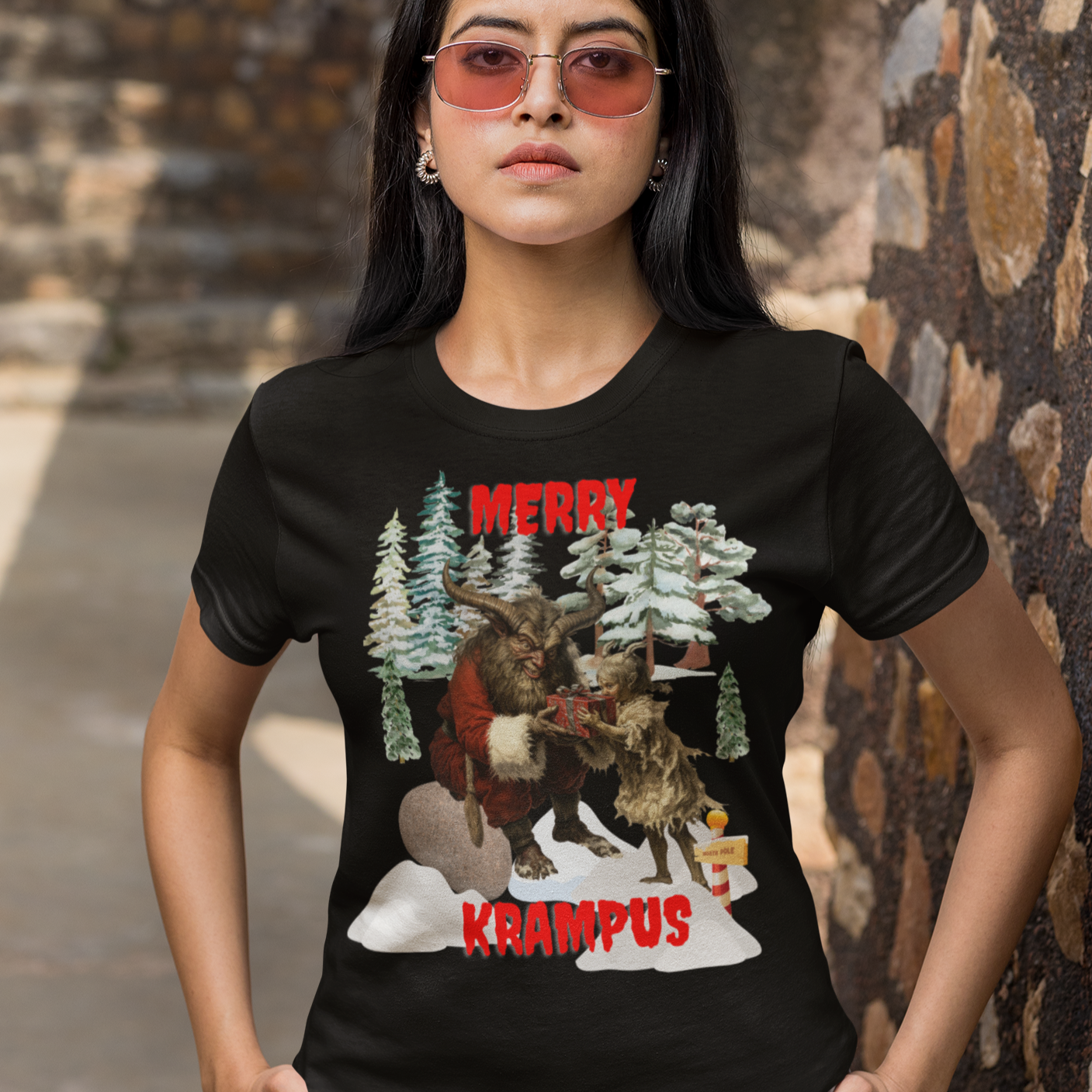 Krampus Ugly Christmas shirt, Christmas, Saint Nicholas, Chains, Austria, Croatia, Hungary, Germany, Goat shirt, Merry Krampus