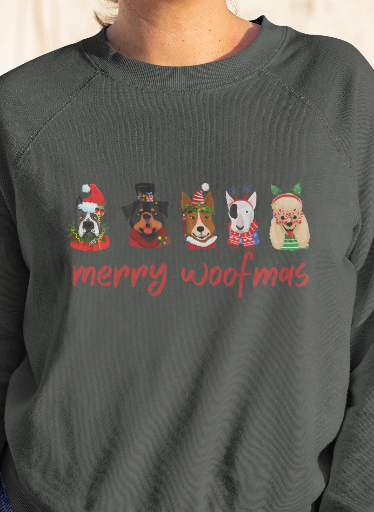 Christmas Dogs Sweatshirt, Dog Mom Shirt, Santa Dog Sweatshirt, Christmas Sweatshirt, Dogs Sweatshirt, Puppies Shirt, Christmas Shirt, Funny