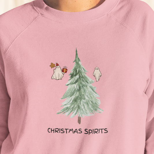 Christmas Spirits, Christmas Sweatshirt, Making Spirits Bright, Ghost Christmas, Spooky Christmas, Halloween Christmas, XMas Sweatshirt