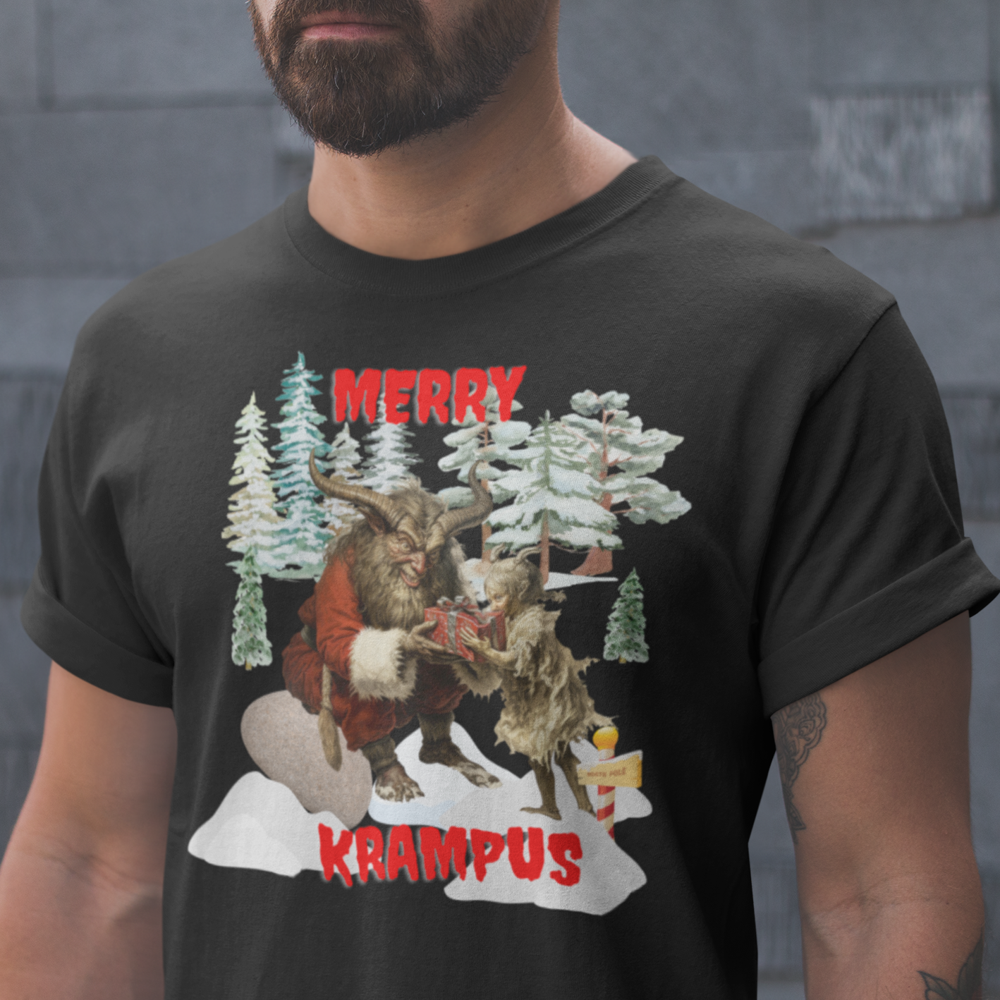 Krampus Ugly Christmas shirt, Christmas, Saint Nicholas, Chains, Austria, Croatia, Hungary, Germany, Goat shirt, Merry Krampus