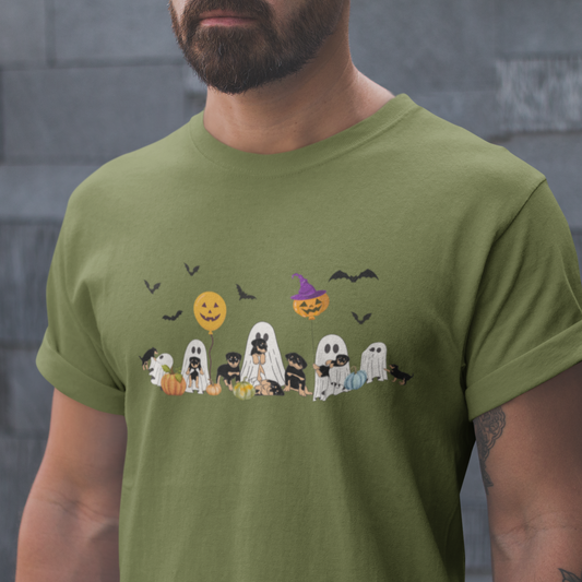 Halloween shirt, Halloween Sweater, Happy Halloween, Retro Spooky Season, Ghost shirt,Halloween Dog shirt,Ghost Dog Shirt, Momster Shirt