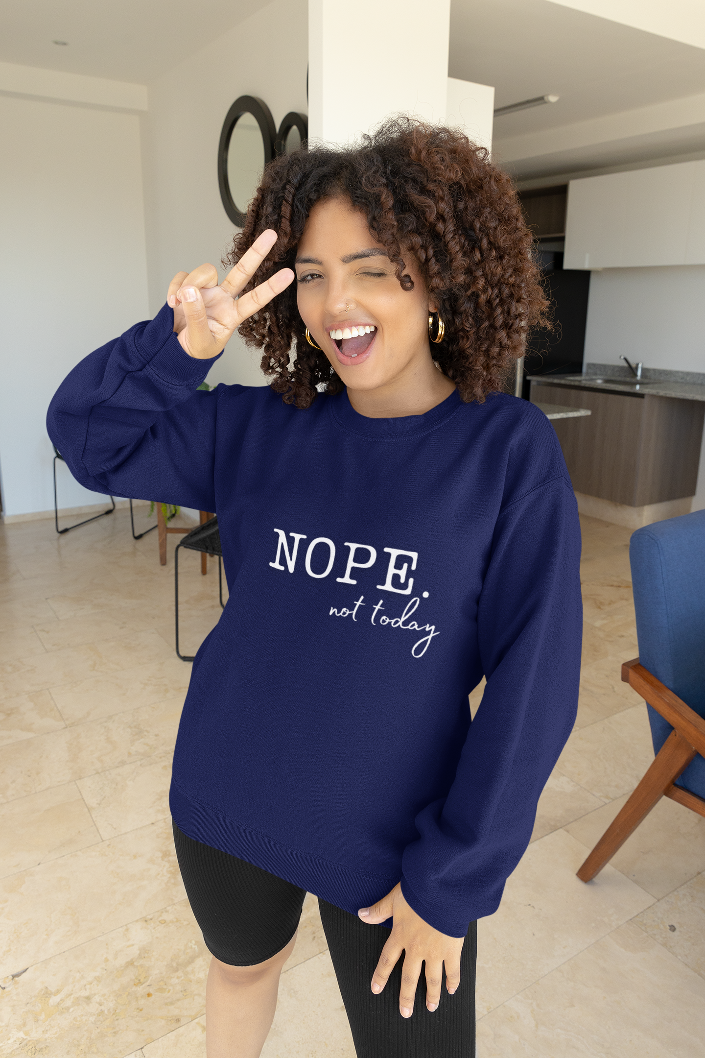 Nope Not Today Sweatshirt, Gift for Her, Sarcastic Shirt Women, Sarcasm Shirt, Humor Shirt, Trendy Fall Sweatshirt, Trendy Shirts Women,