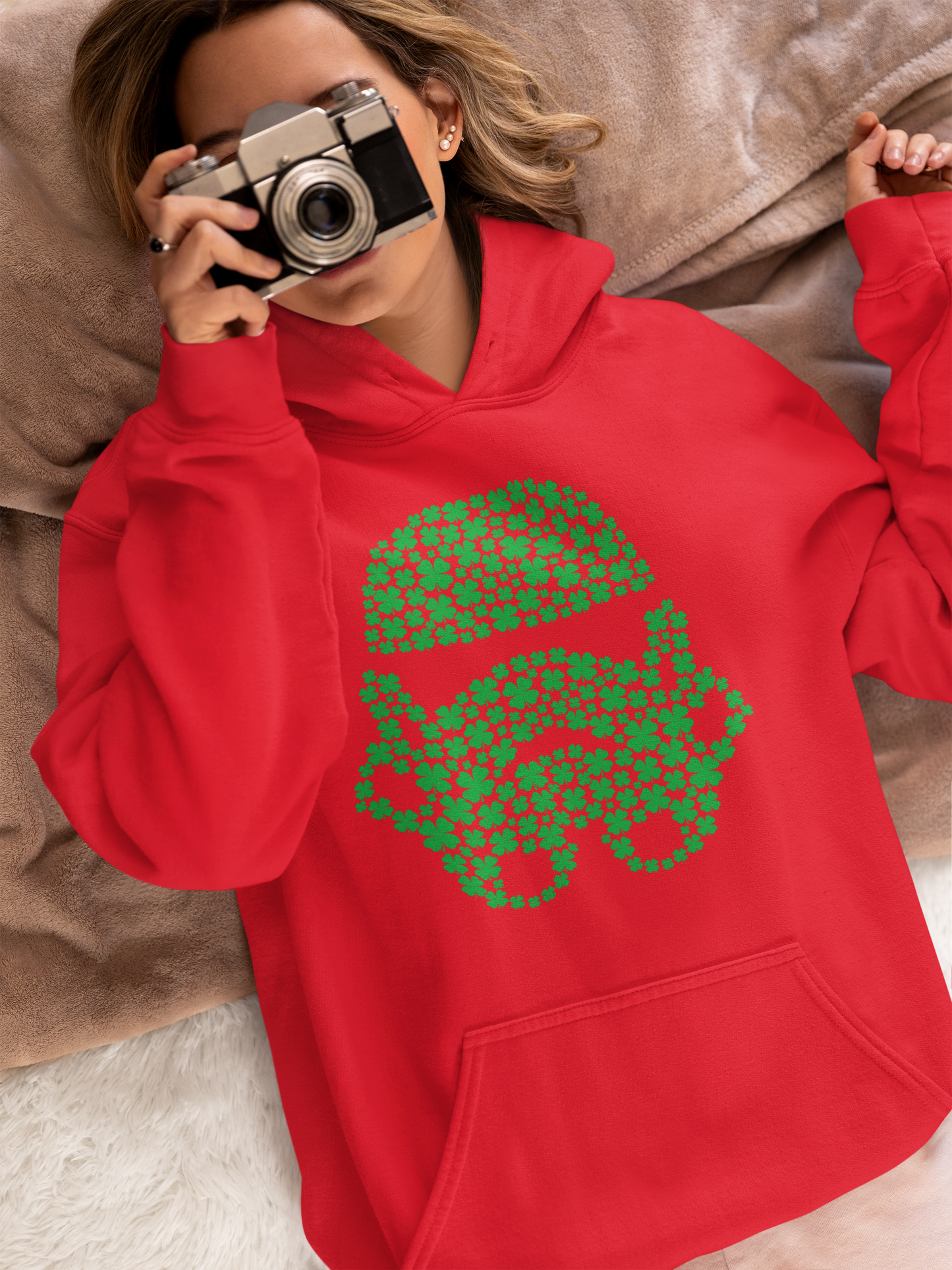 Embrace the Force, Galactic Love Defender Hooded Sweatshirt, St. Patrick's Special Edition, St Patrick's Stormtrooper Hooded Sweatshirt