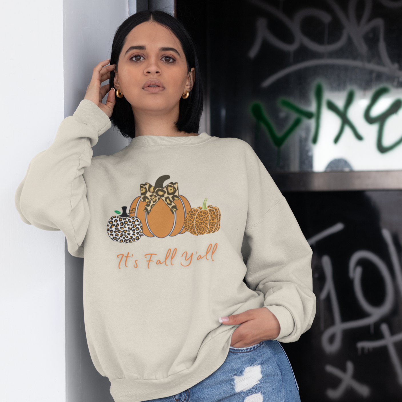 Its Fall Yall Sweatshirt for Women, Halloween Sweatshirt, Fall Shirts Pumpkin Shirt, Fall Crewneck Womens Thanksgiving Shirt, Pumpkin Shirt