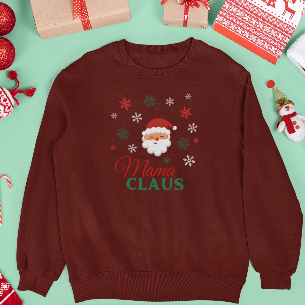 MAMA Claus Christmas Sweatshirt, Womens Christmas Sweatshirt, Christmas Sweatshirts for Women, Christmas Women,Merry Christmas Sweatshirt