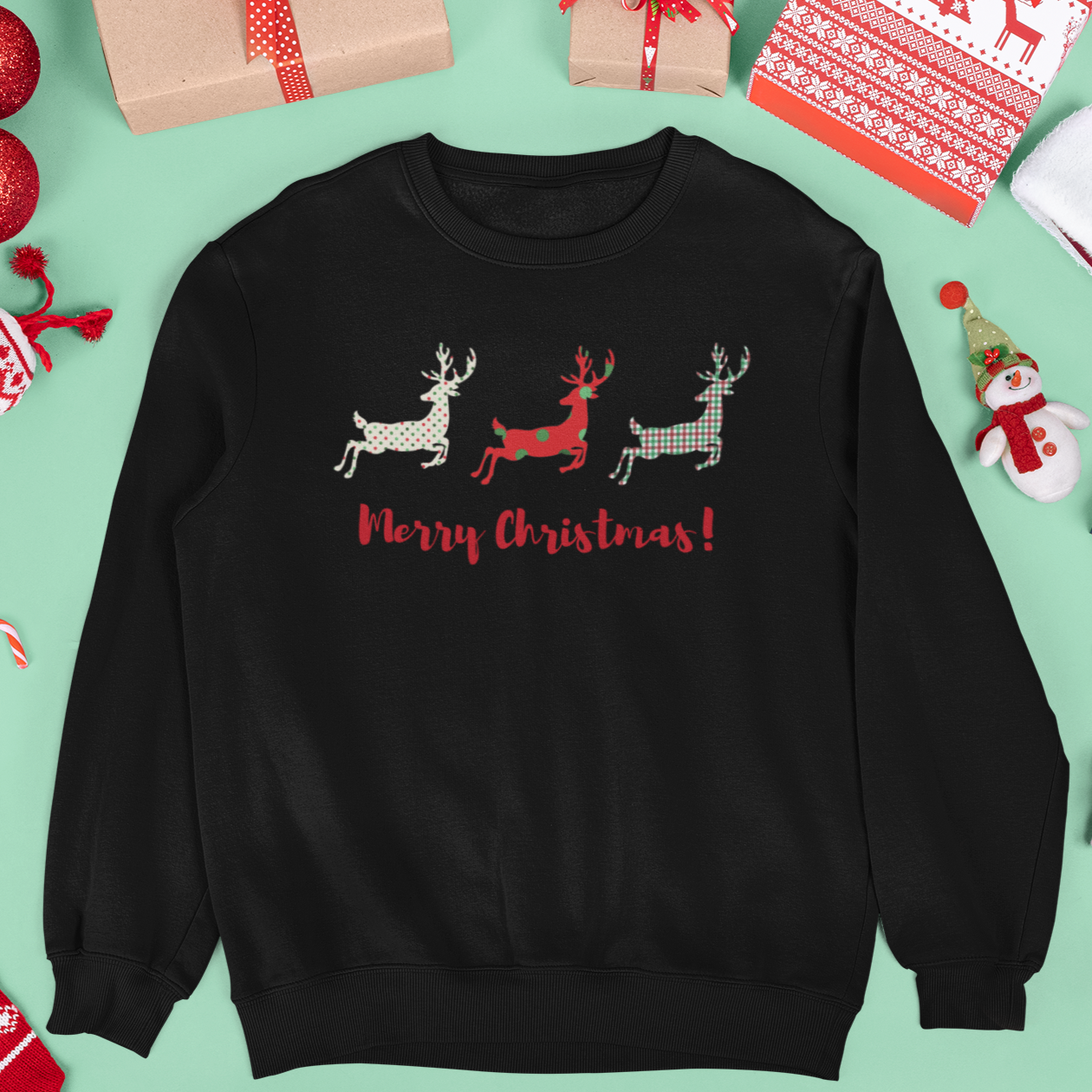 Buffalo Plaid Reindeer Christmas Sweatshirt,Reindeer Shirt,Peeping Reindeer Shirt,Merry Christmas Shirt,Christmas Family Shirt,Xmas Shirt