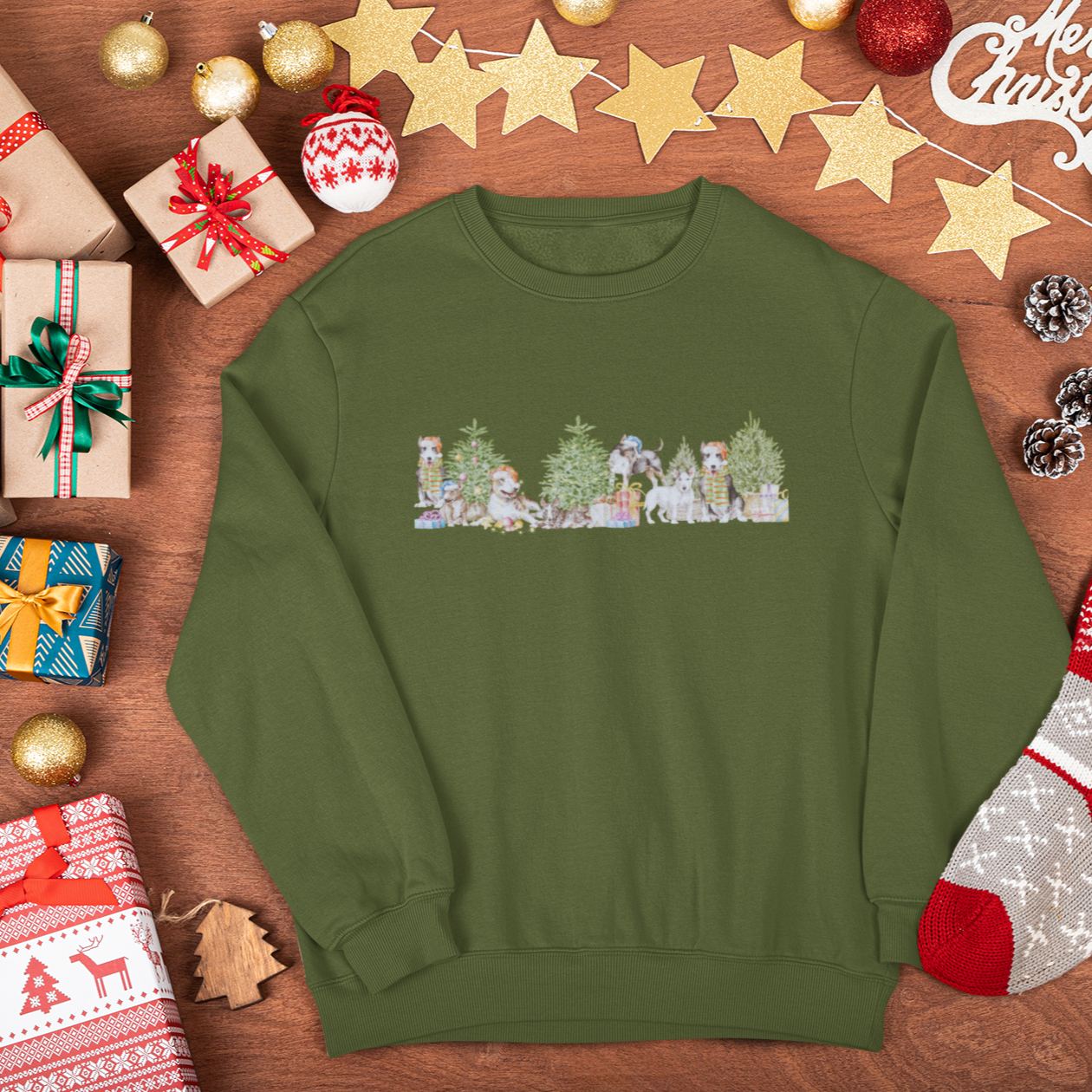 Christmas Dogs Sweatshirt, Dog Mom Shirt, Christmas Dogs Sweatshirt, Dogs Sweatshirt, Puppies Shirt, Christmas Sweatshirt, Christmas Shirt