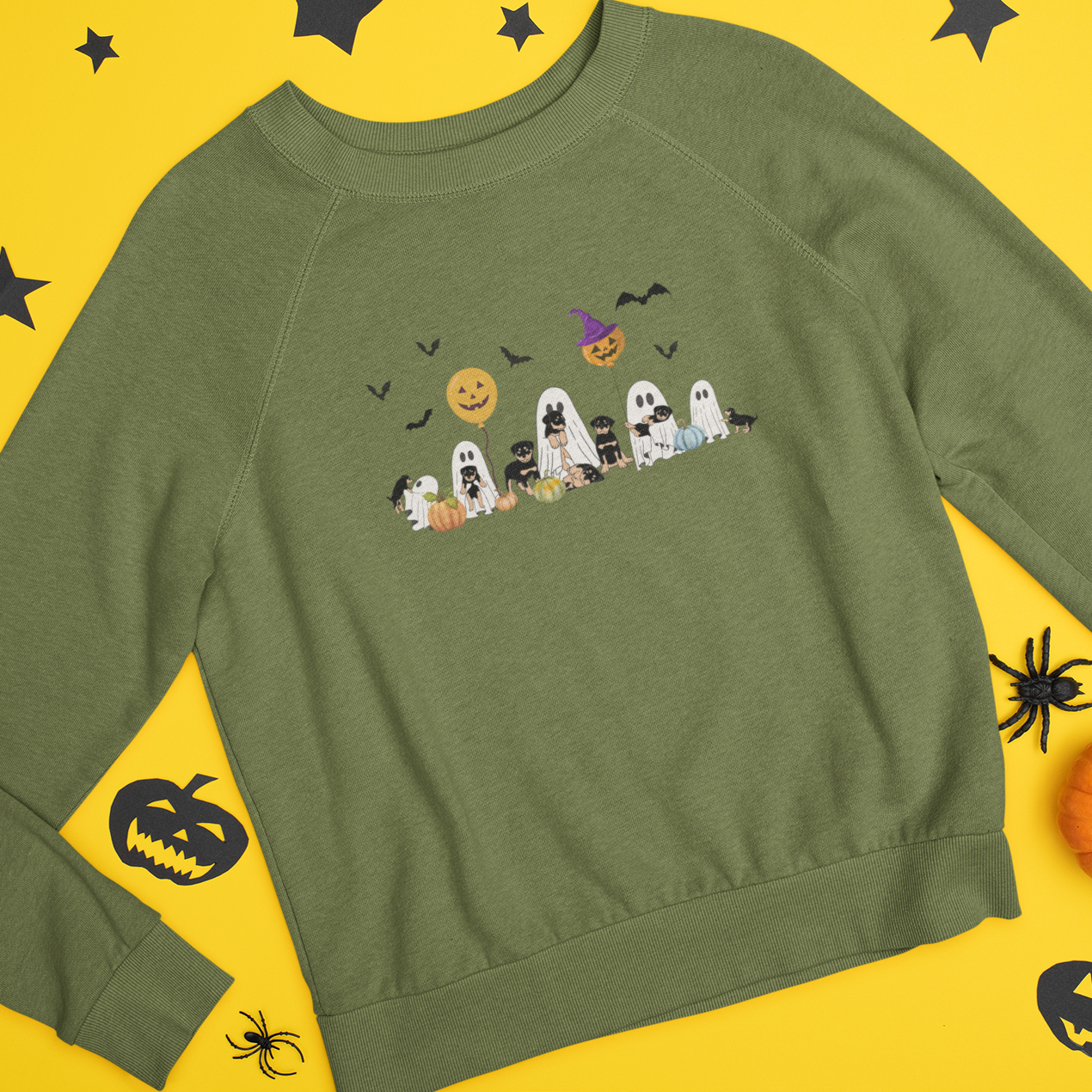 Halloween Sweatshirt, Halloween Sweater,2023 Happy Halloween, Retro Spooky Season, Ghost Sweatshirt,Halloween Dog Sweatshirt,Ghost Dog Shirt