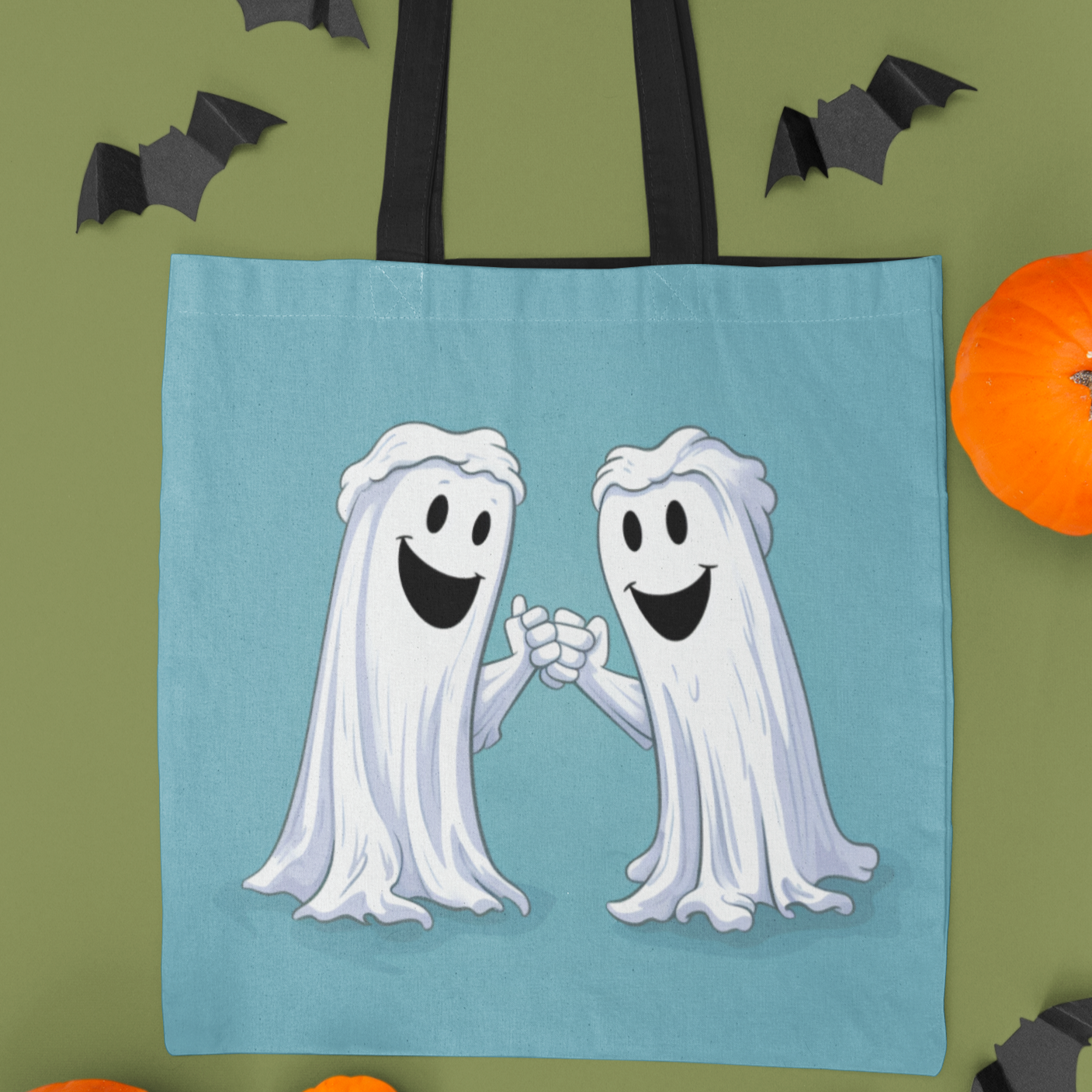 Halloween Ghost Tote Bag, Halloween Tote, Halloween Tote Bags, Tote bag Mockup Halloween, Tote Bags Halloween, Halloween Trick or Treat Bag