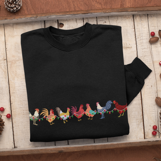 Cute Christmas Chickens Christmas Sweatshirt, Womens Christmas Sweatshirt, Christmas Sweatshirts for Women, Christmas Women,Merry Christmas Sweat