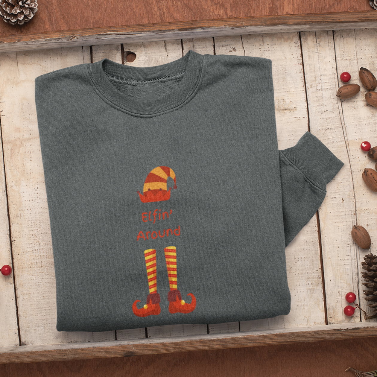 Elfin' Around Sweatshirt, Family Christmas Shirts, Personalized Shirts, Custom Shirts, Christmas Shirts, Elf Shirt, Matching Holiday Outfits