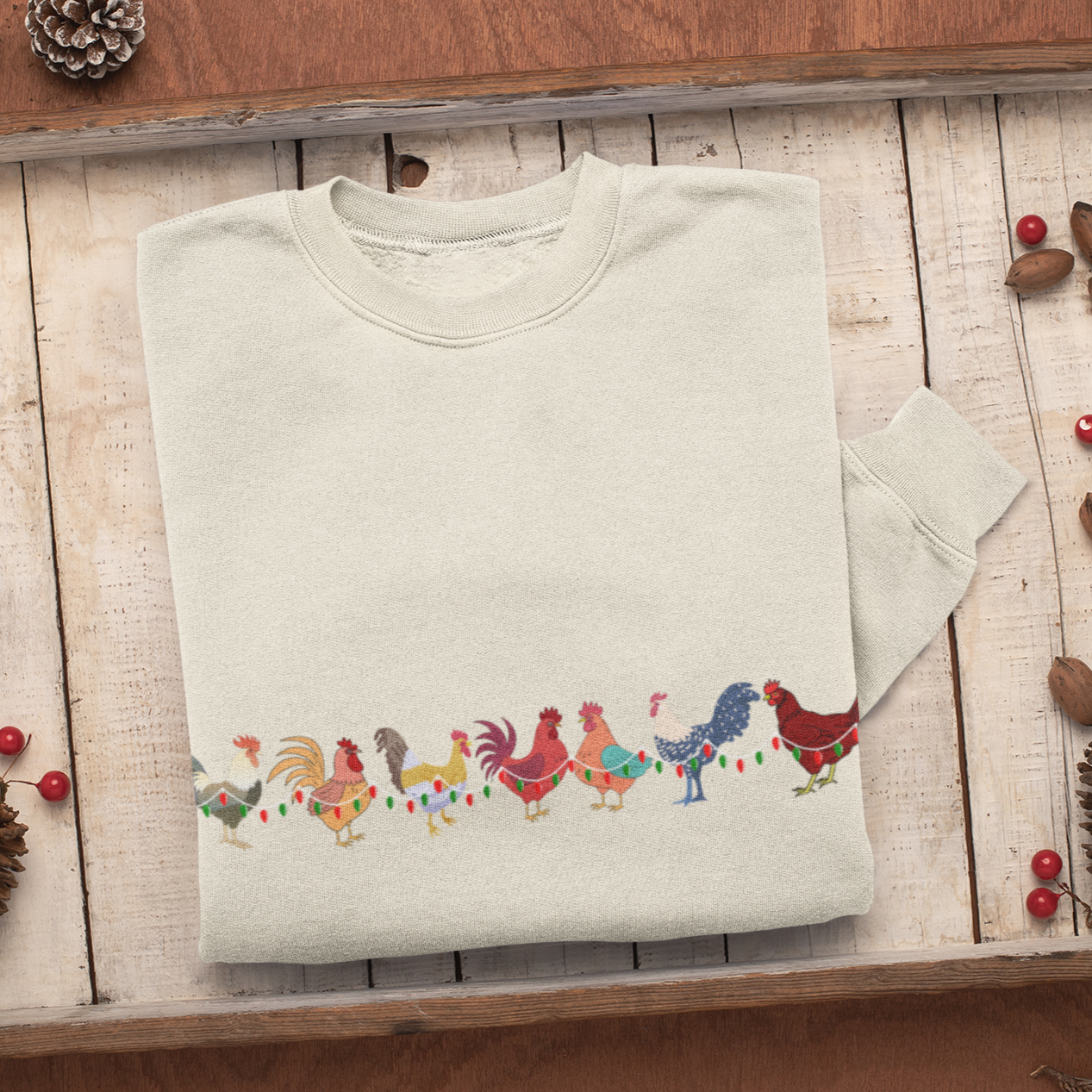 Cute Christmas Chickens Christmas Sweatshirt, Womens Christmas Sweatshirt, Christmas Sweatshirts for Women, Christmas Women,Merry Christmas Sweat