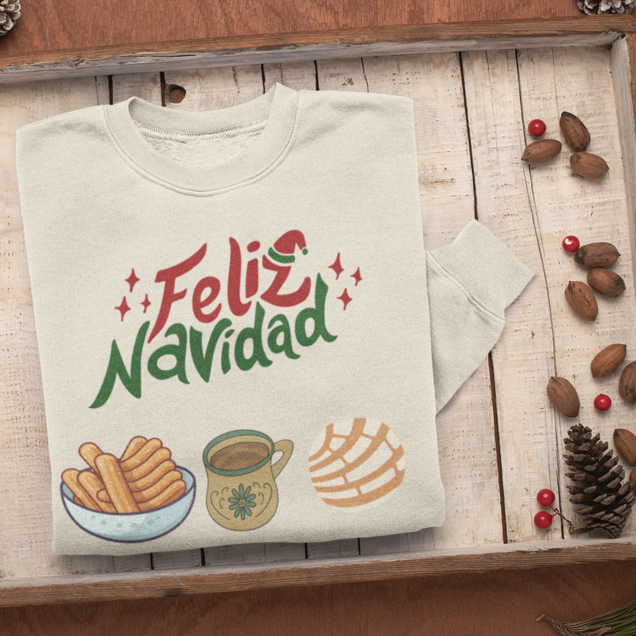 Feliz Navidad Sweatshirt, Merry Christmas Sweater, Navideño Tees, Spanish Xmas Shirt, Feliz Navidad 2023 Hoodie, Gift Idea, Nutcracker shirt