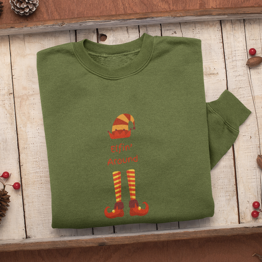 Elfin' Around Sweatshirt, Family Christmas Shirts, Personalized Shirts, Custom Shirts, Christmas Shirts, Elf Shirt, Matching Holiday Outfits