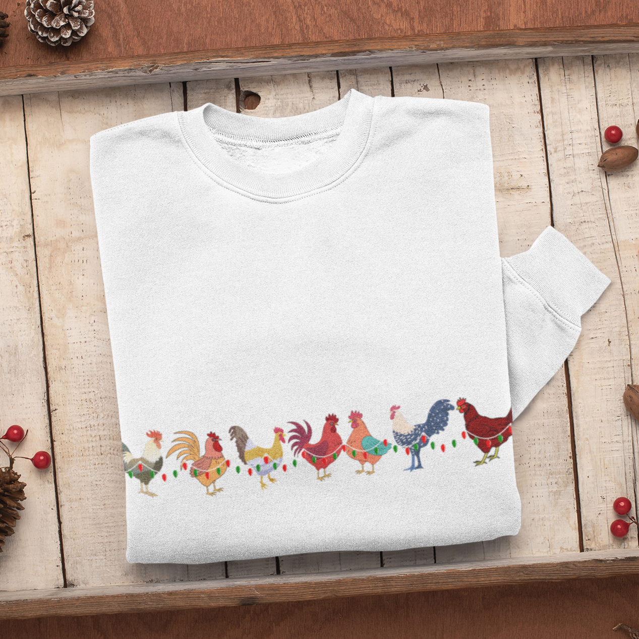 Cute Christmas Chickens Christmas Sweatshirt, Womens Christmas Sweatshirt, Christmas Sweatshirts for Women, Christmas Women,Merry Christmas Sweat