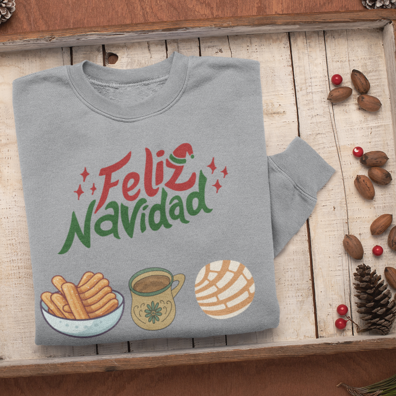 Feliz Navidad Sweatshirt, Merry Christmas Sweater, Navideño Tees, Spanish Xmas Shirt, Feliz Navidad 2023 Hoodie, Gift Idea, Nutcracker shirt