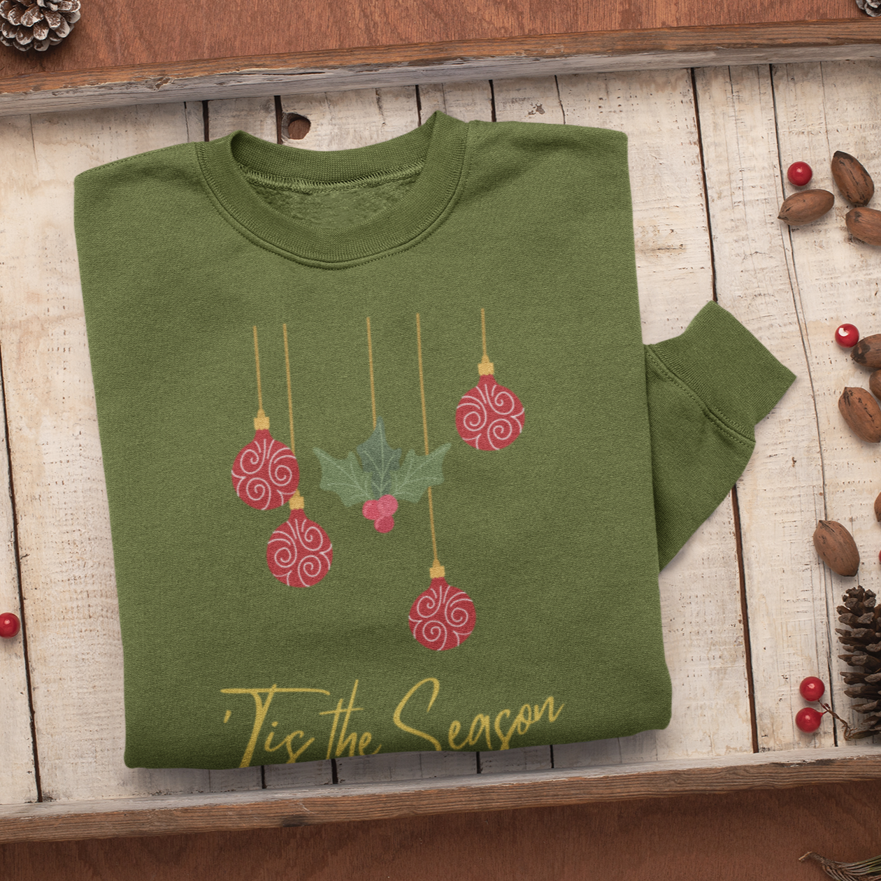 Tis The Season Sweatshirt, Christmas Tis The Season Sweatshirt, Merry Christmas Sweatshirt, Christmas Sweatshirt, Cute Winter Sweatshirt