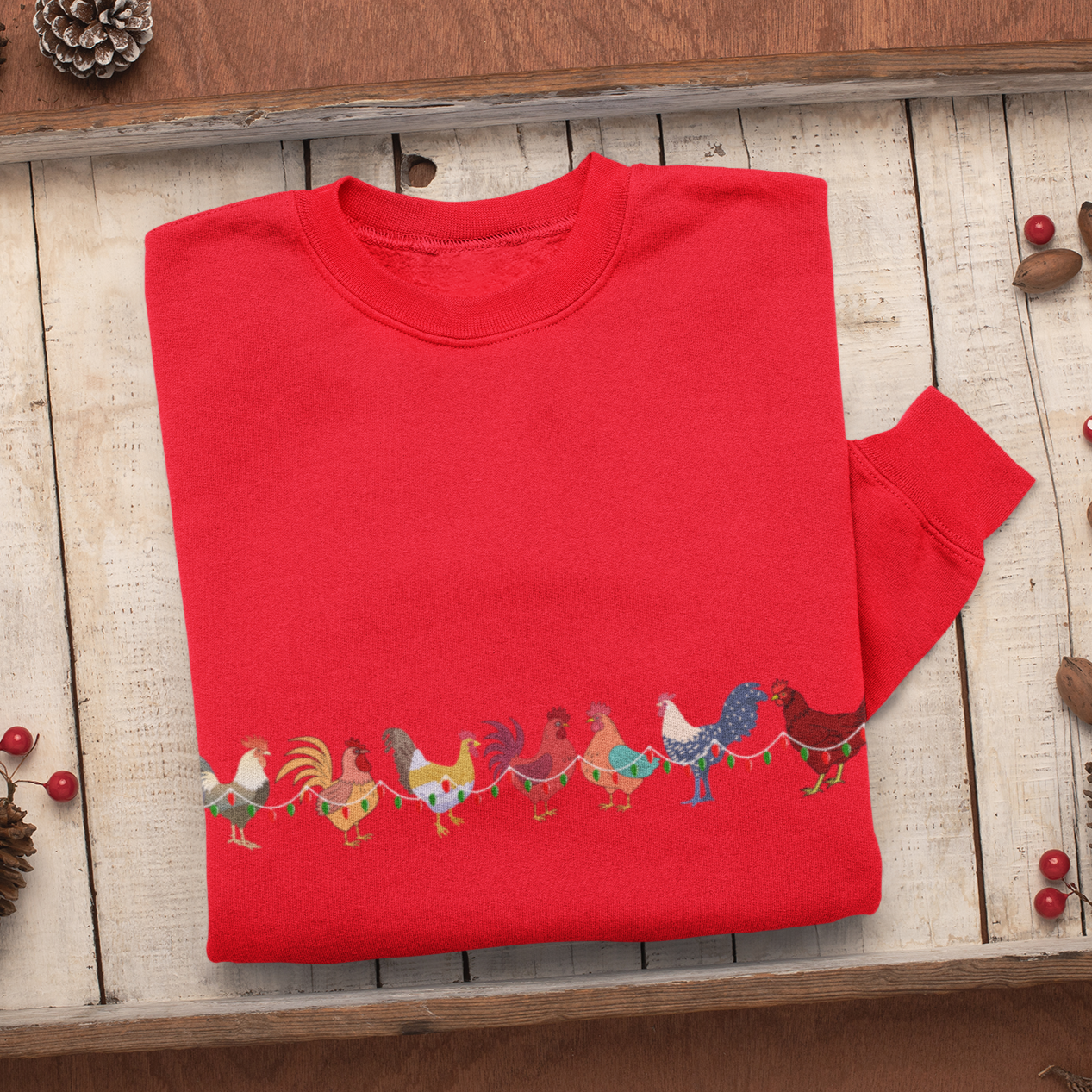 Cute Christmas Chickens Christmas Sweatshirt, Womens Christmas Sweatshirt, Christmas Sweatshirts for Women, Christmas Women,Merry Christmas Sweat