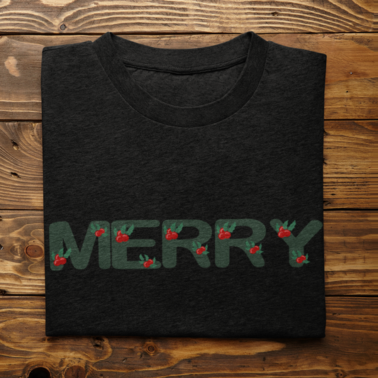 Merry shirt, Merry Christmas Shirt for Women, Christmas Crewneck shirt, Ugly Christmas, Cute Christmas Sweatshirt, Xmas Jingle Bells