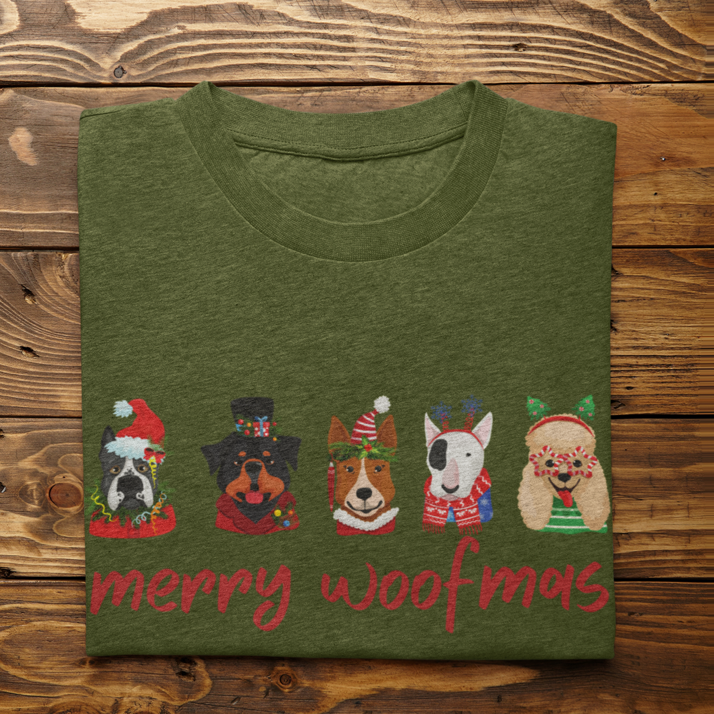 Christmas Sweatshirt,Christmas Sweater,Merry Woofmas Sweatshirt,Christmas Dog Sweatshirt,Retro Vintage Christmas Shirt,2023 Merry Christmas