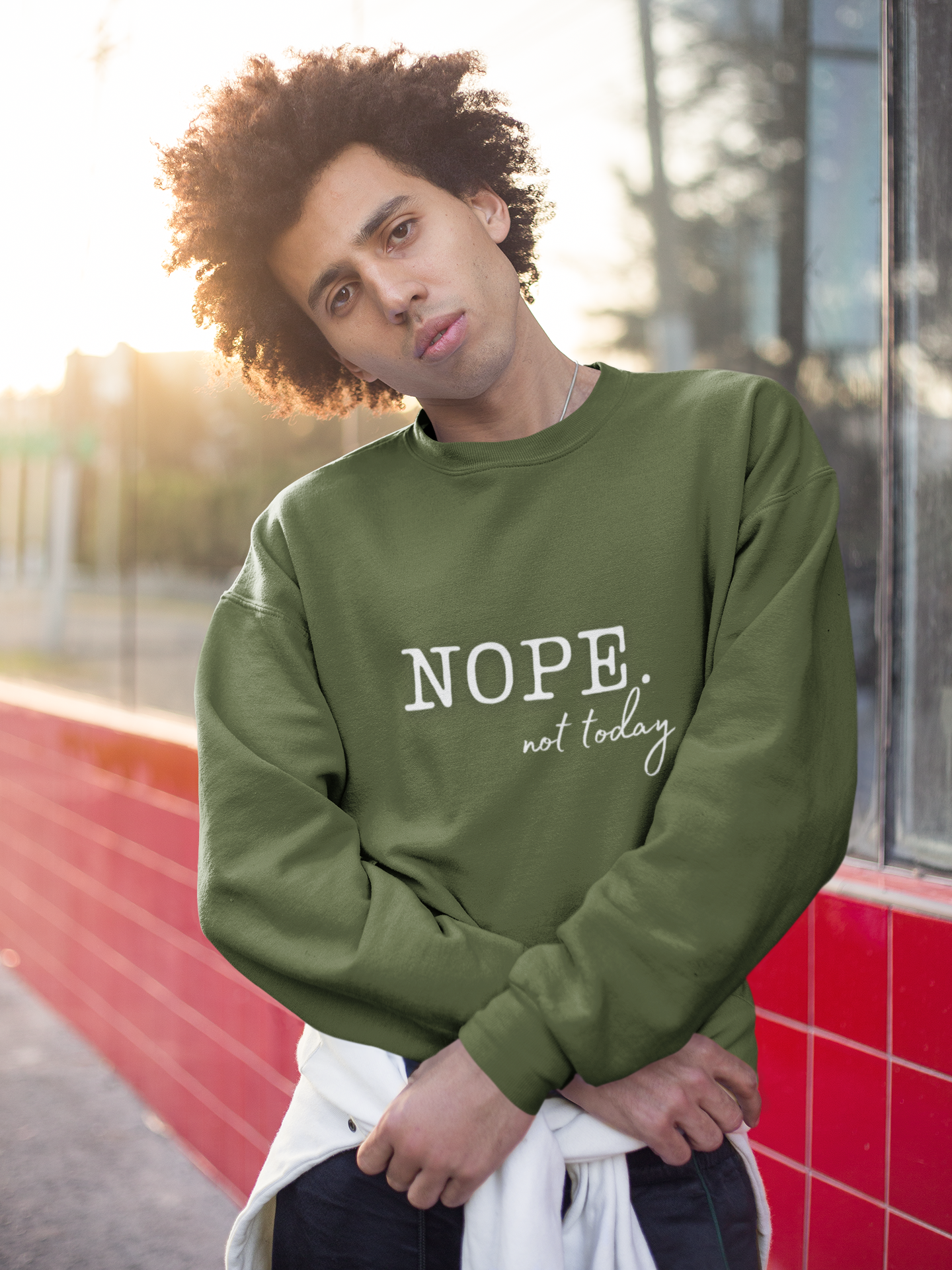 Nope Not Today Sweatshirt, Gift for Her, Sarcastic Shirt Women, Sarcasm Shirt, Humor Shirt, Trendy Fall Sweatshirt, Trendy Shirts Women,