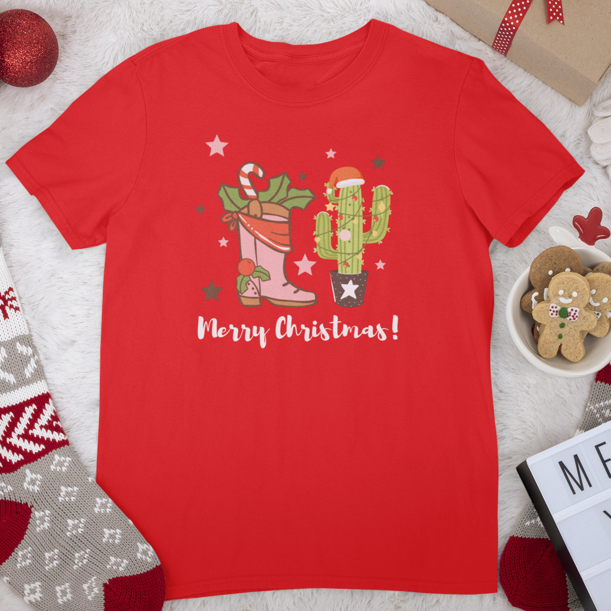 Cowboy Christmas Shirt, Western Christmas shirt, Merry Christmas shirt, Christmas Gift, Holiday T-shirt, Western Country Shirt, Winter Shirt