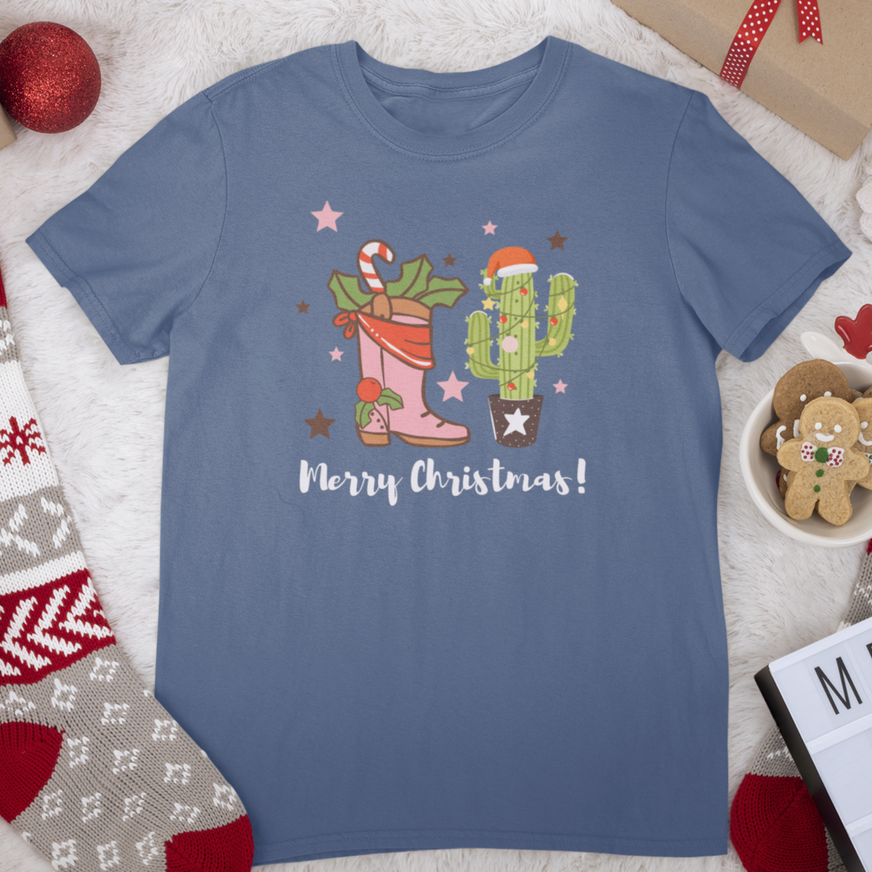 Cowboy Christmas Shirt, Western Christmas shirt, Merry Christmas shirt, Christmas Gift, Holiday T-shirt, Western Country Shirt, Winter Shirt