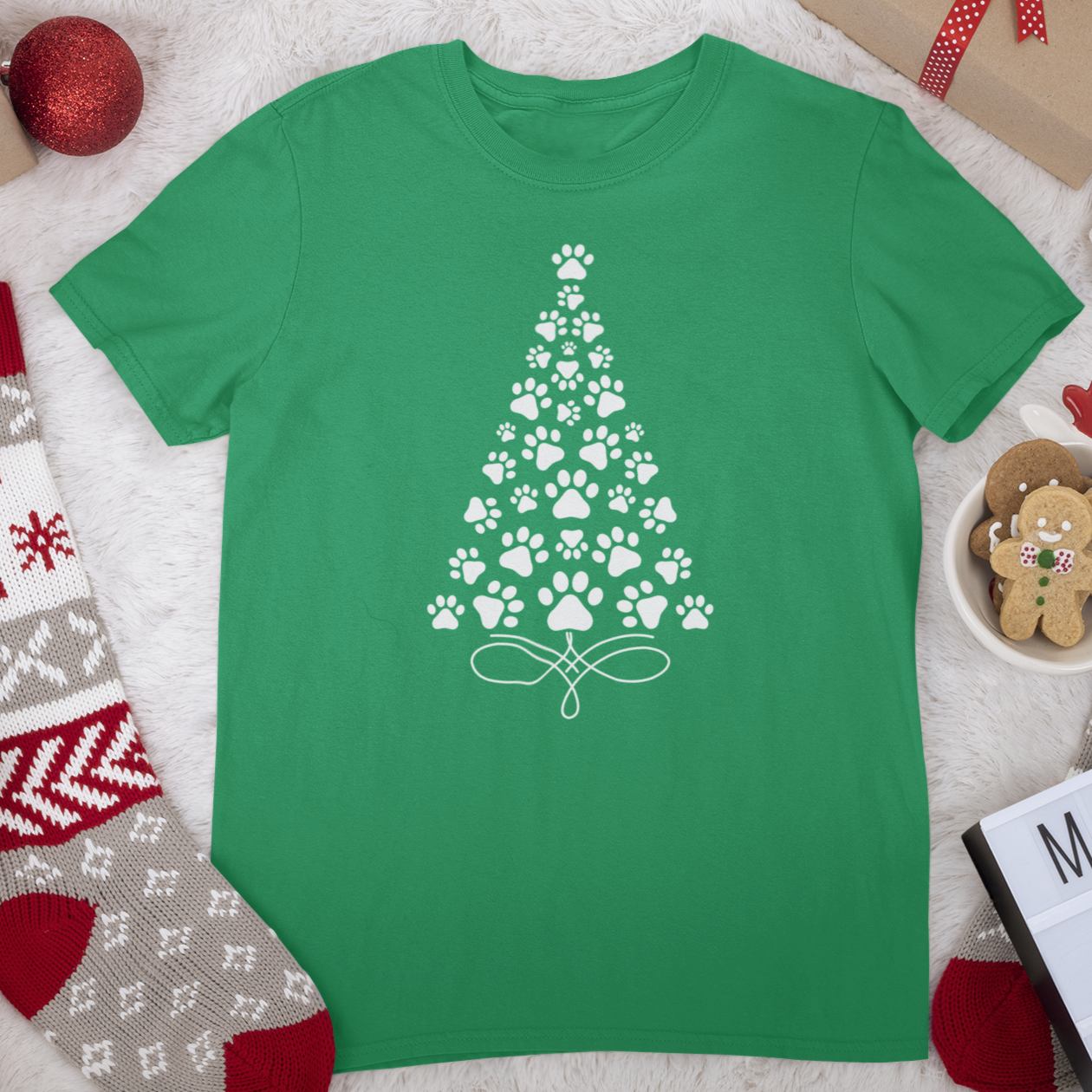 Cute Paw Christmas Tree Shirt, Dog Paw Tree Shirt, Pet Lover Christmas Shirt, Dog Lover Sweatshirt, Dog Paw Christmas Tree Sweatshirt