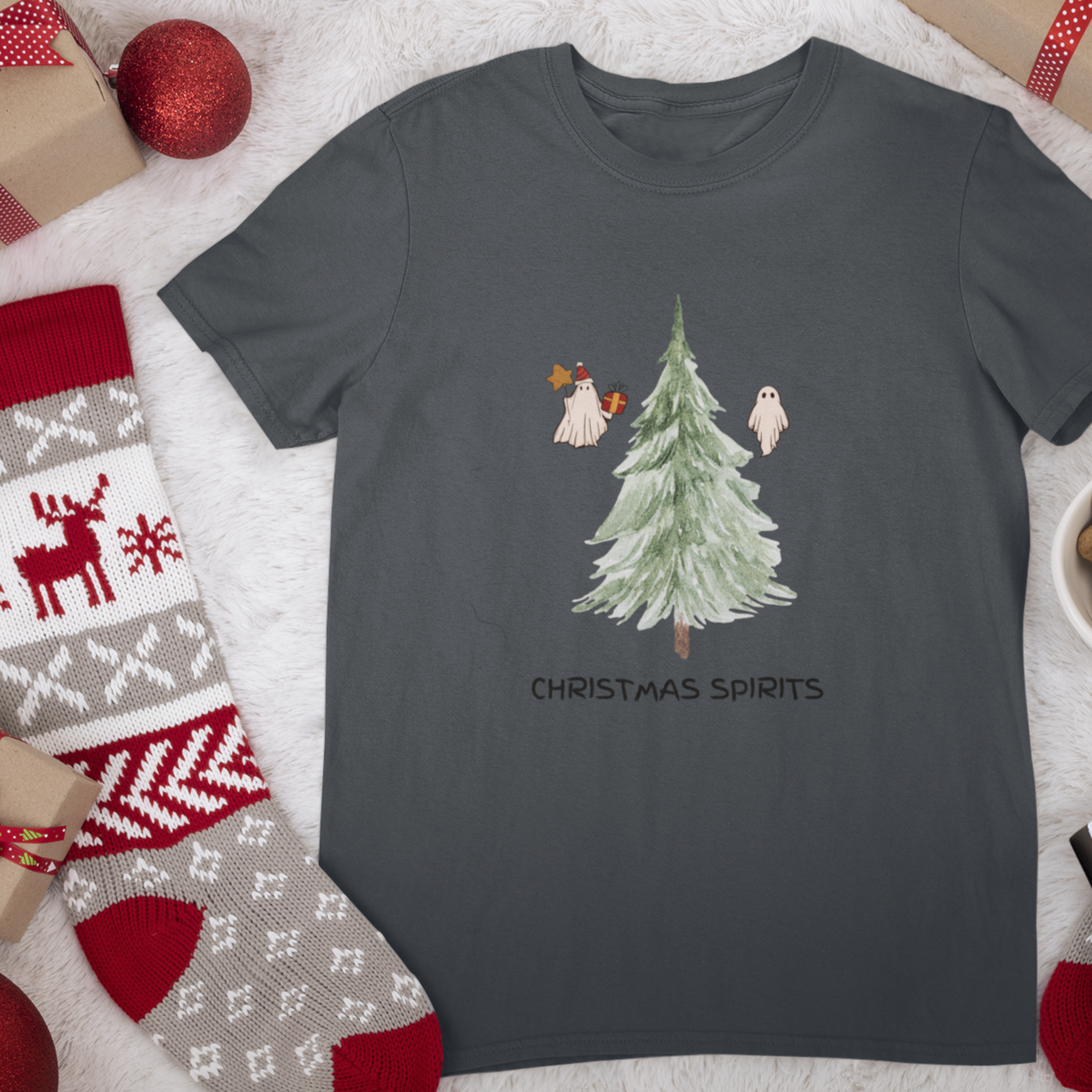 Christmas Ghost shirt, Funny Ghost Crewneck, Spooky Christmas shirt, Retro Christmas Ghosts Crewneck, Goth Christmas Sweater, Cute Xmas