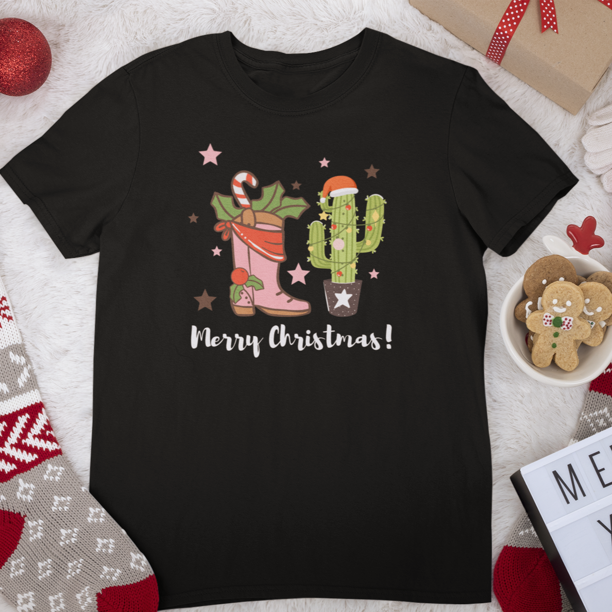 Cowboy Christmas Shirt, Western Christmas shirt, Merry Christmas shirt, Christmas Gift, Holiday T-shirt, Western Country Shirt, Winter Shirt