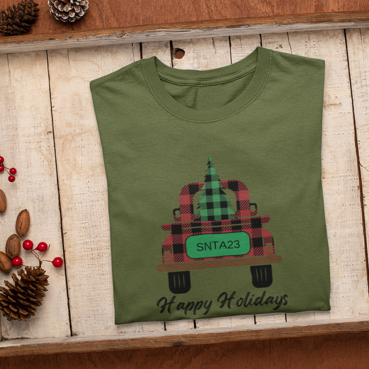 Buffalo Plaid Christmas Truck Shirt, Let it Snow Shirt, Christmas Shirt, X-mas Gifts,Winter Sweatshirts,Christmas Hoodies,Christmas Sweaters