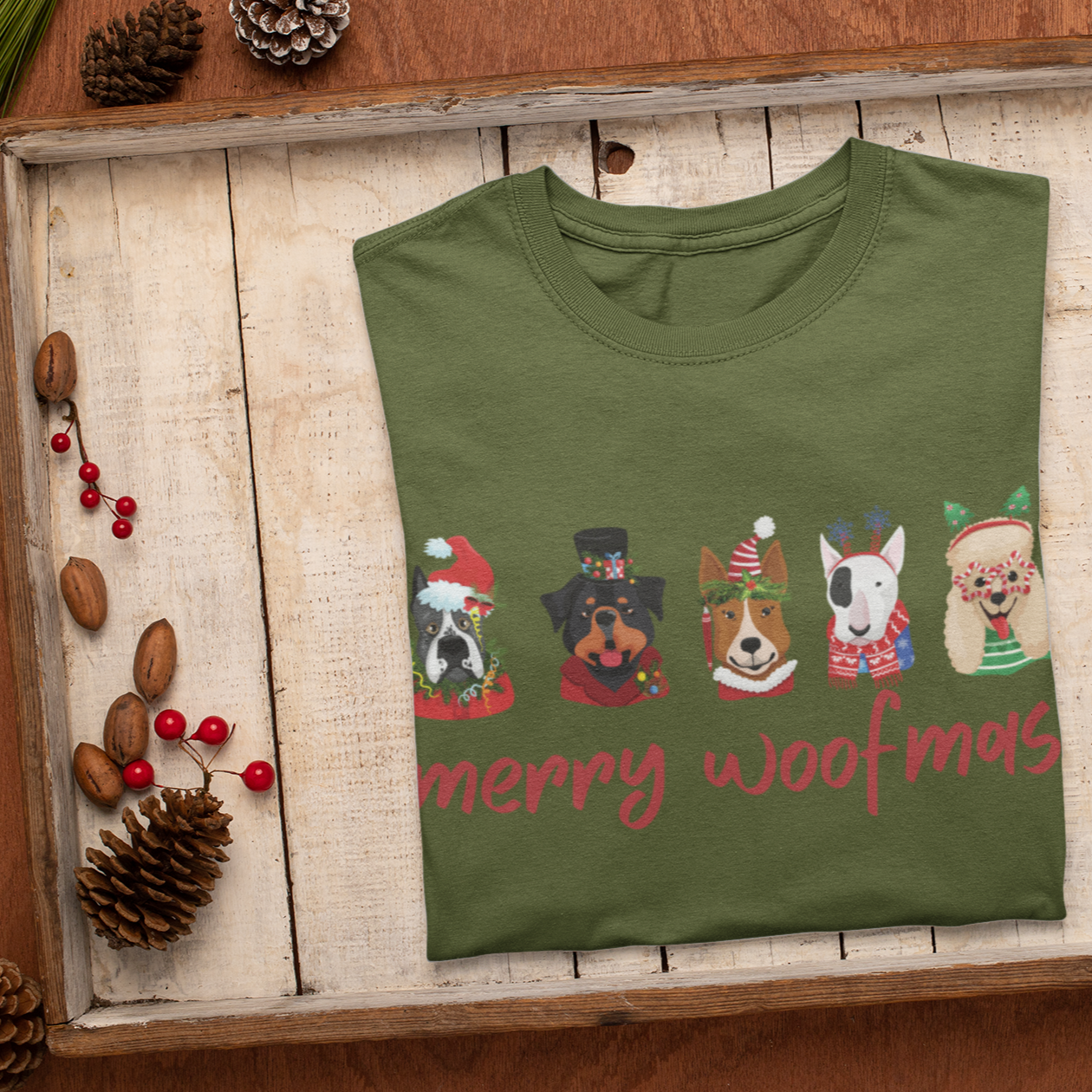 Christmas Sweatshirt,Christmas Sweater,Merry Woofmas Sweatshirt,Christmas Dog Sweatshirt,Retro Vintage Christmas Shirt,2023 Merry Christmas