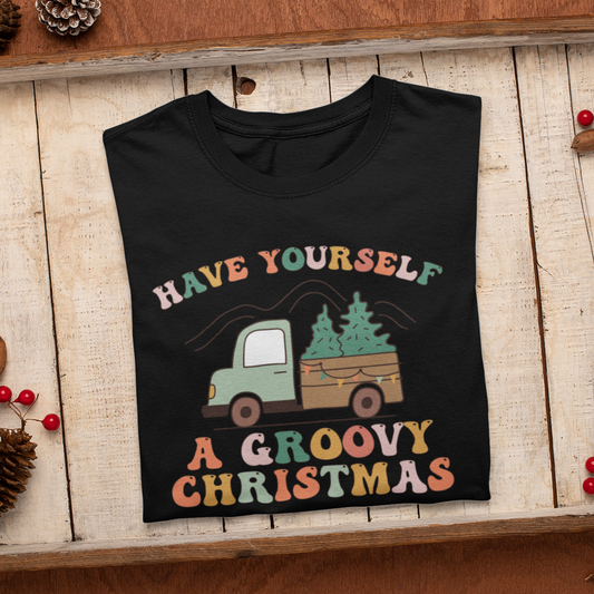 Have Yourself A Groovy Christmas Shirt,Winter Shirt,Groovy Shirt, Christmas Groovy Shirt, Shirt For Christmas,Holiday Shirt, Retro Xmas