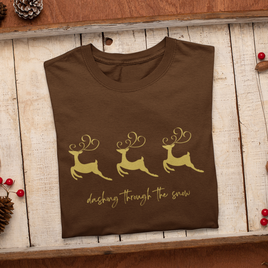 Dashing Through The Snow Shirt, North Pole Sweatshirt, Christmas Sweatshirt, Christmas Shirt,Santa Shirt, Reindeer Shirt,Hot Chocolate Shirt