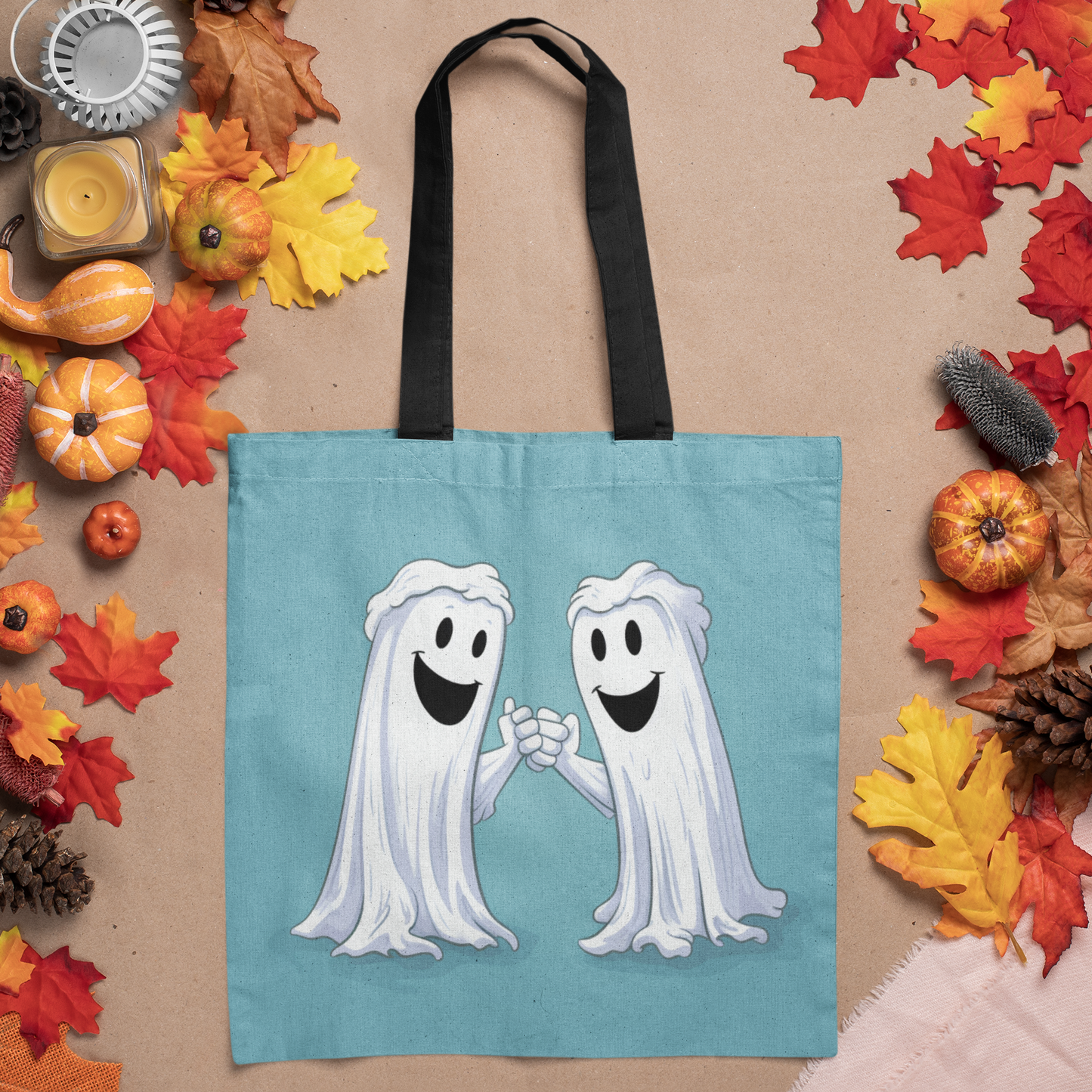 Halloween Ghost Tote Bag, Halloween Tote, Halloween Tote Bags, Tote bag Mockup Halloween, Tote Bags Halloween, Halloween Trick or Treat Bag