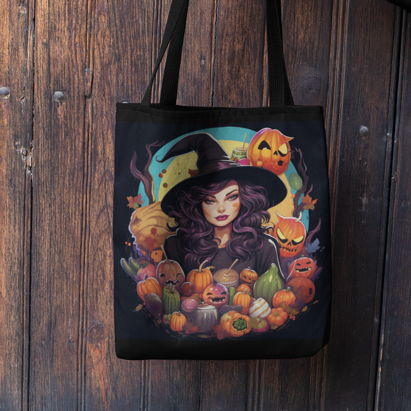 Halloween Witch Tote Bag, Halloween Tote Witch, Witch Halloween Tote Bags, Tote bag Mockup Halloween, Tote Bags Halloween, Halloween Tote