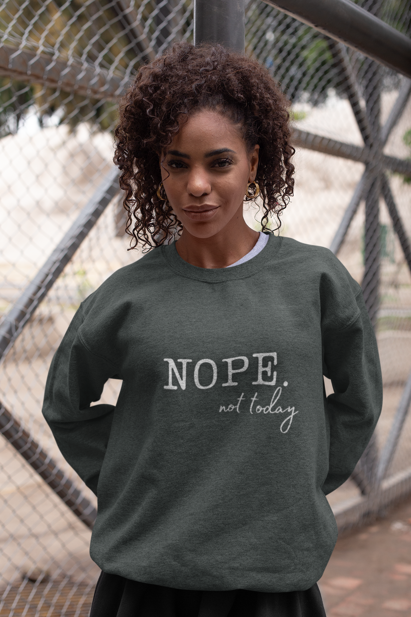 Nope Not Today Sweatshirt, Gift for Her, Sarcastic Shirt Women, Sarcasm Shirt, Humor Shirt, Trendy Fall Sweatshirt, Trendy Shirts Women,