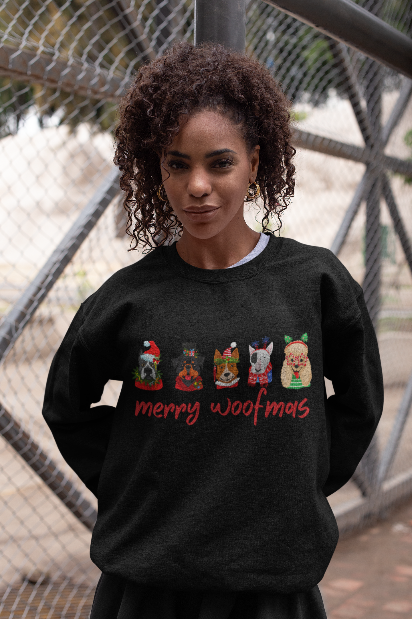 Christmas Dogs Sweatshirt, Dog Mom Shirt, Santa Dog Sweatshirt, Christmas Sweatshirt, Dogs Sweatshirt, Puppies Shirt, Christmas Shirt, Funny