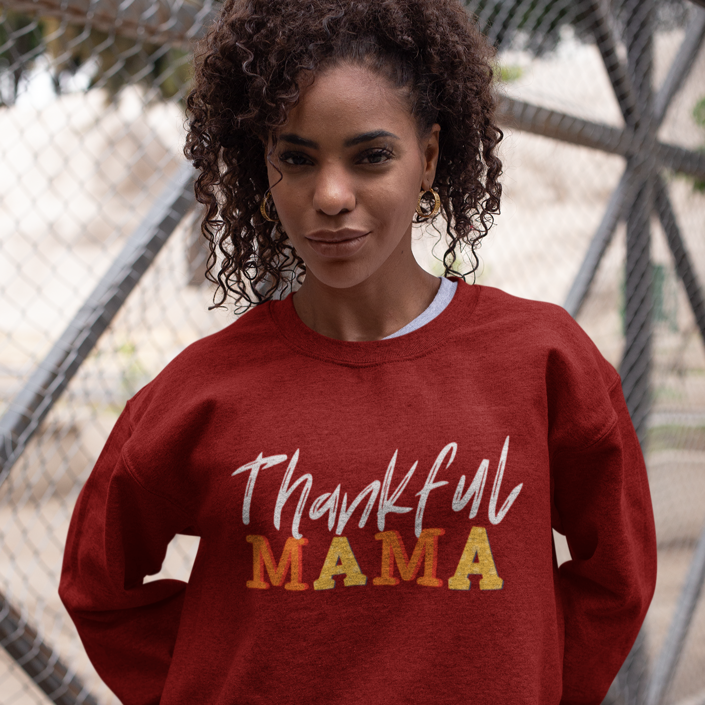 Thankful MAMA Sweatshirt, Fall Coffee Sweatshirt for Women, Vintage Thanksgiving Sweater, Fall Crewneck, Fun Fall Sweatshirt, Autumn Sweatsh