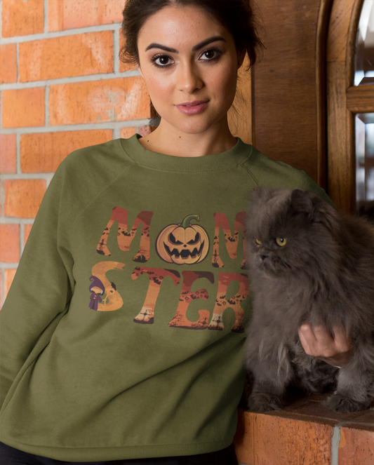 Momster Halloween Shirt, Halloween Sweatshirt, Fall Sweatshirt Spooky Season TShirt, Fall Shirts for Women Momster Sweatshirt Momster Shirt