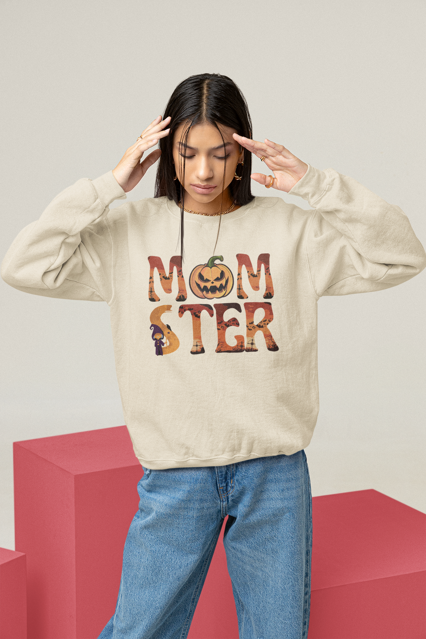 Momster Halloween Shirt, Halloween Sweatshirt, Fall Sweatshirt Spooky Season TShirt, Fall Shirts for Women Momster Sweatshirt Momster Shirt