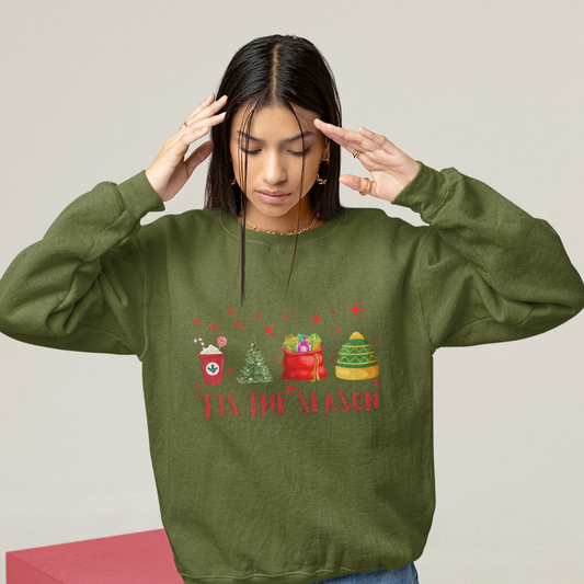 Tis The Season Sweatshirt, Christmas Tis The Season Sweatshirt, Merry Christmas Sweatshirt, Christmas Sweatshirt, Cute Winter Sweatshirt