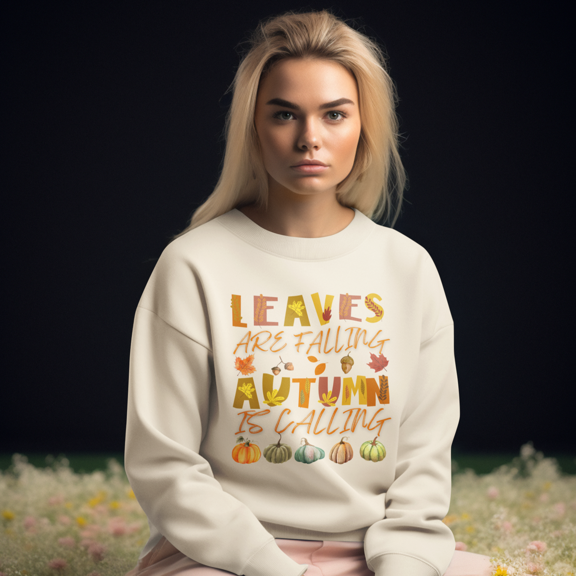 Leaves are Falling Autumn is Calling Sweatshirt, Autumn Leaves Sweatshirt, Autumn Skeleton Shirt, Pumpkin Fall Sweatshirt, Fall Sweatshirt