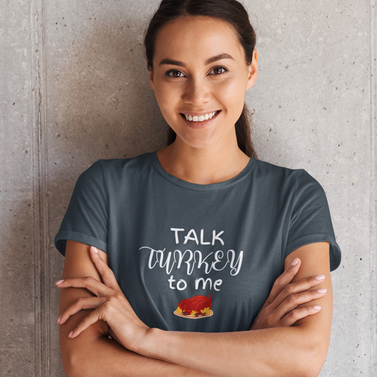 Talk Turkey To Me Shirt, Family Thanksgiving Shirts, Thanksgiving Puns Shirt, Funny Matching Family Shirts, Matching Best Friends Shirts