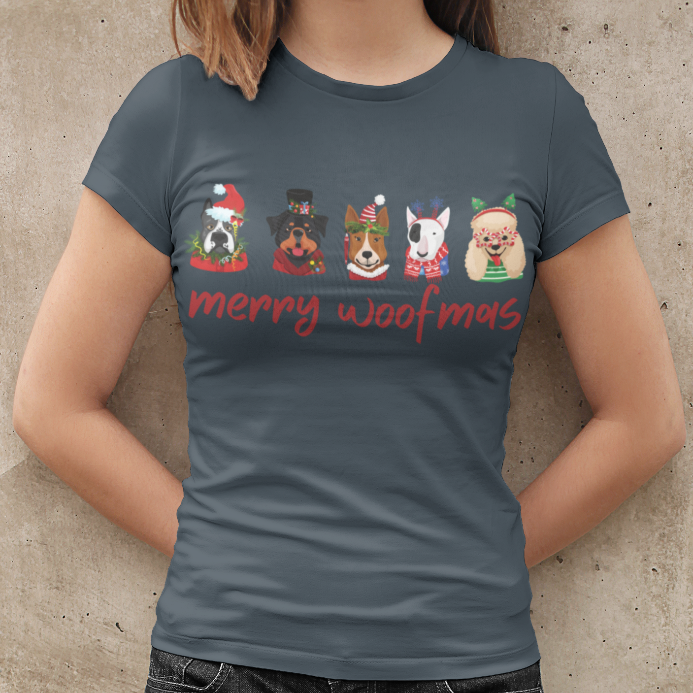 Christmas Sweatshirt,Christmas Sweater,Merry Woofmas Sweatshirt,Christmas Dog Sweatshirt,Retro Vintage Christmas Shirt,2023 Merry Christmas