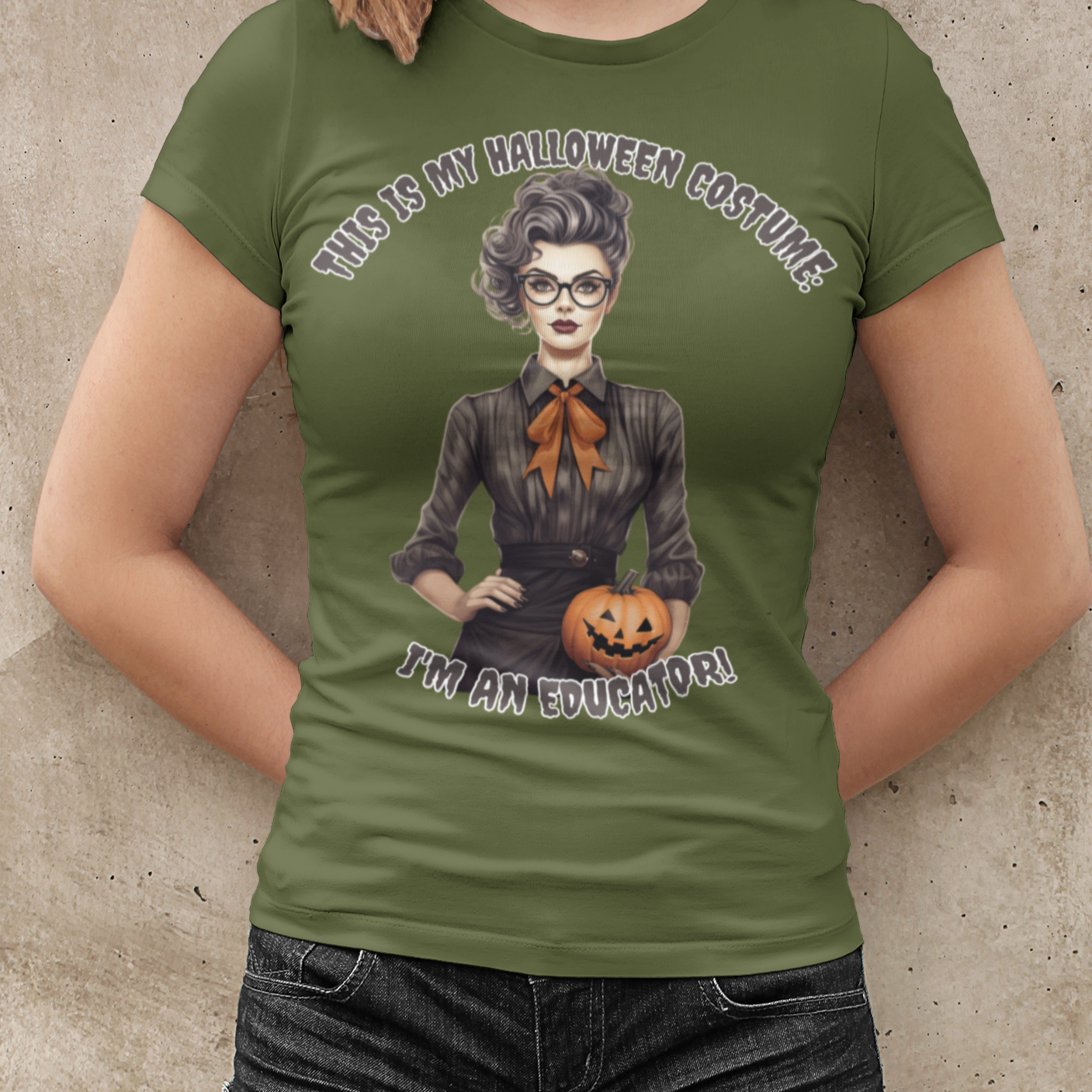 This Is My Halloween Costume: I'm an Educator!  Retro Halloween Shirt, Retro Fall Shirt, Vintage Halloween,Womens Halloween, Mens Halloween