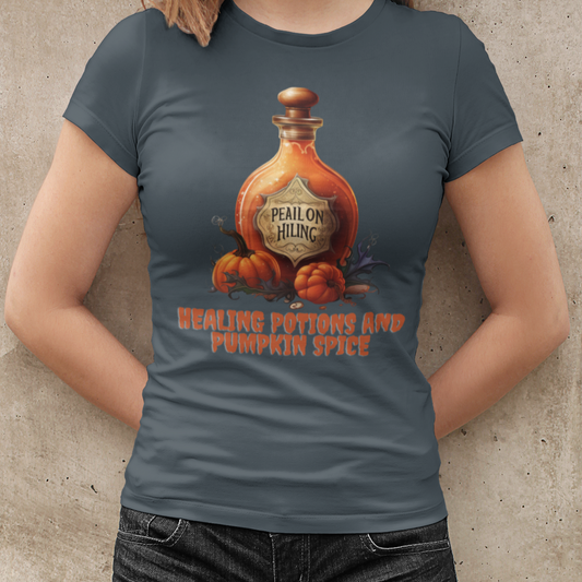 Healing Potions and Pumpkin Spice, Retro Halloween Shirt, Retro Fall Shirt, Vintage Halloween,Womens Halloween, Mens Halloween, Pumpkin