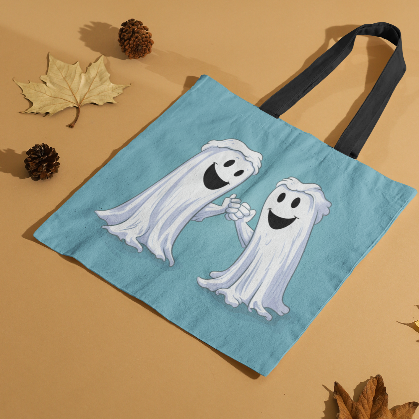 Halloween Ghost Tote Bag, Halloween Tote, Halloween Tote Bags, Tote bag Mockup Halloween, Tote Bags Halloween, Halloween Trick or Treat Bag